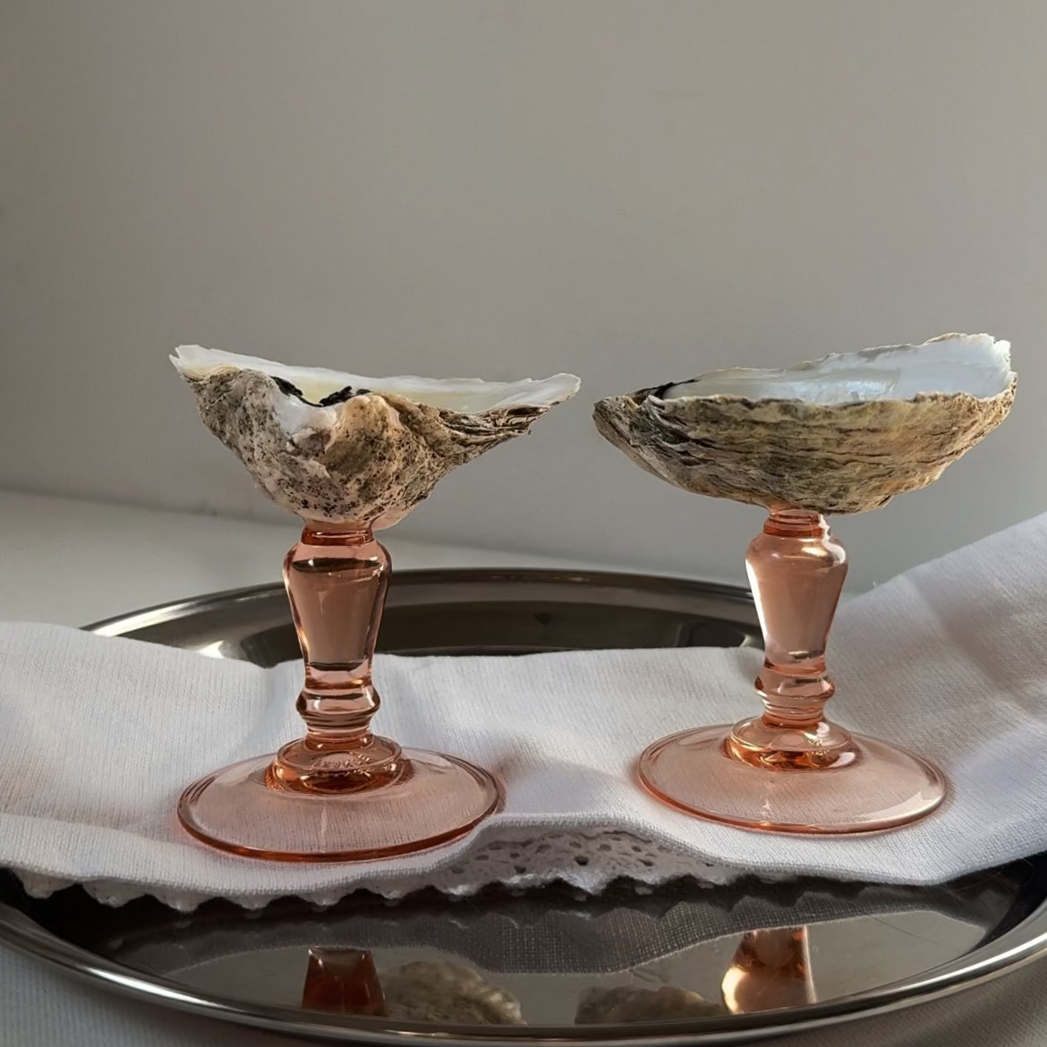 Oyster Shell Display Dish