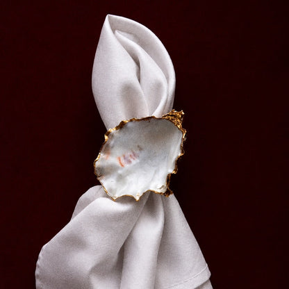 Gold Oyster Shell Napkin Rings
