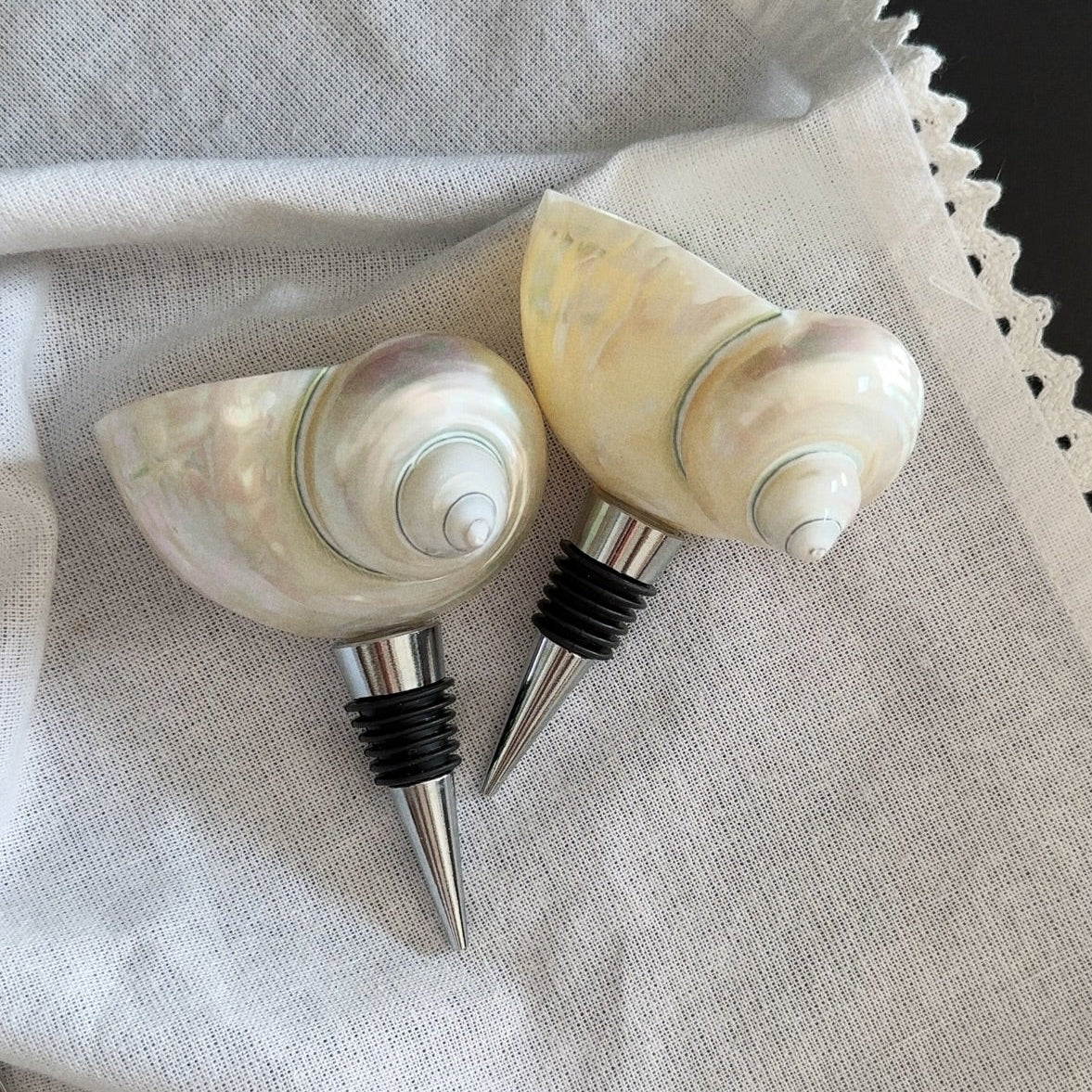 Seashell Bottle Stopper Set of 2