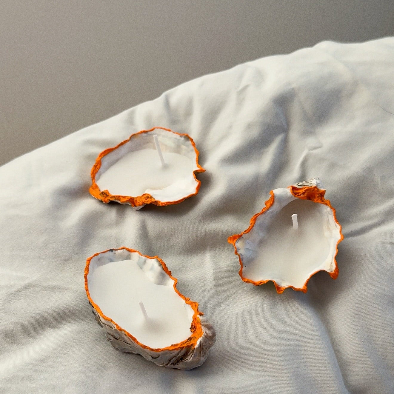 Handmade Oyster Shell Candles