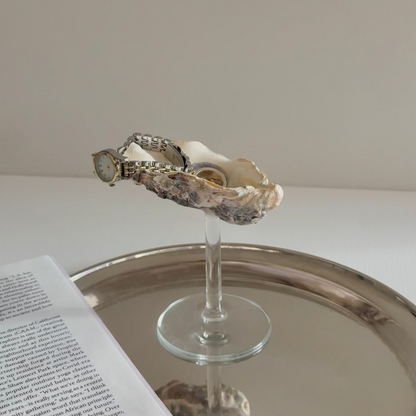 Oyster Decorative Dish on Stem