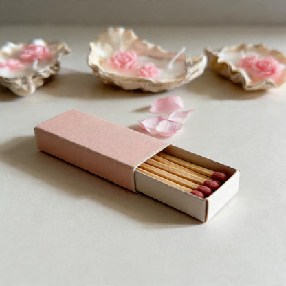 Oyster Shell Candles with Roses