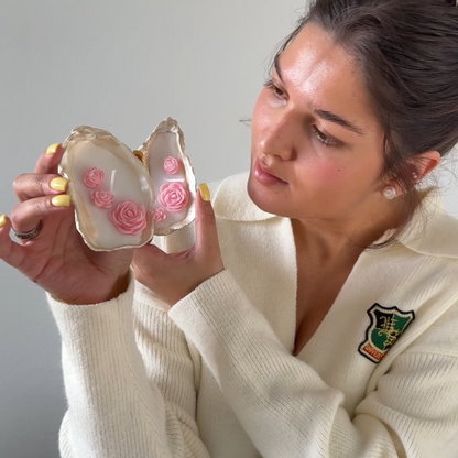 Seashell Rose Candles Set