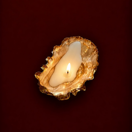 Gold Oyster Shell Candles