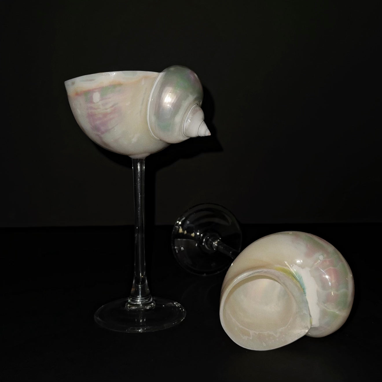 Seashell Wine Glasses - Coastal Barware