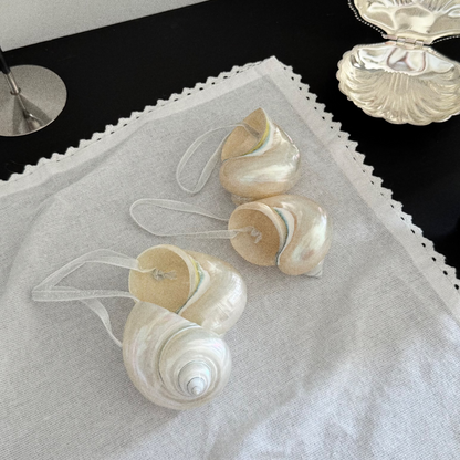 Handmade Seashell Christmas Ornament Set