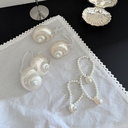 Handmade Seashell Christmas Ornament Set