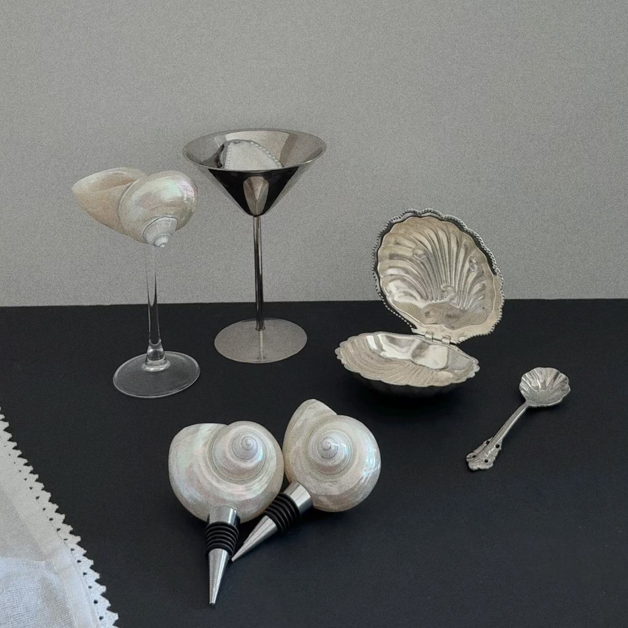Seashell Wine Glasses - Coastal Barware