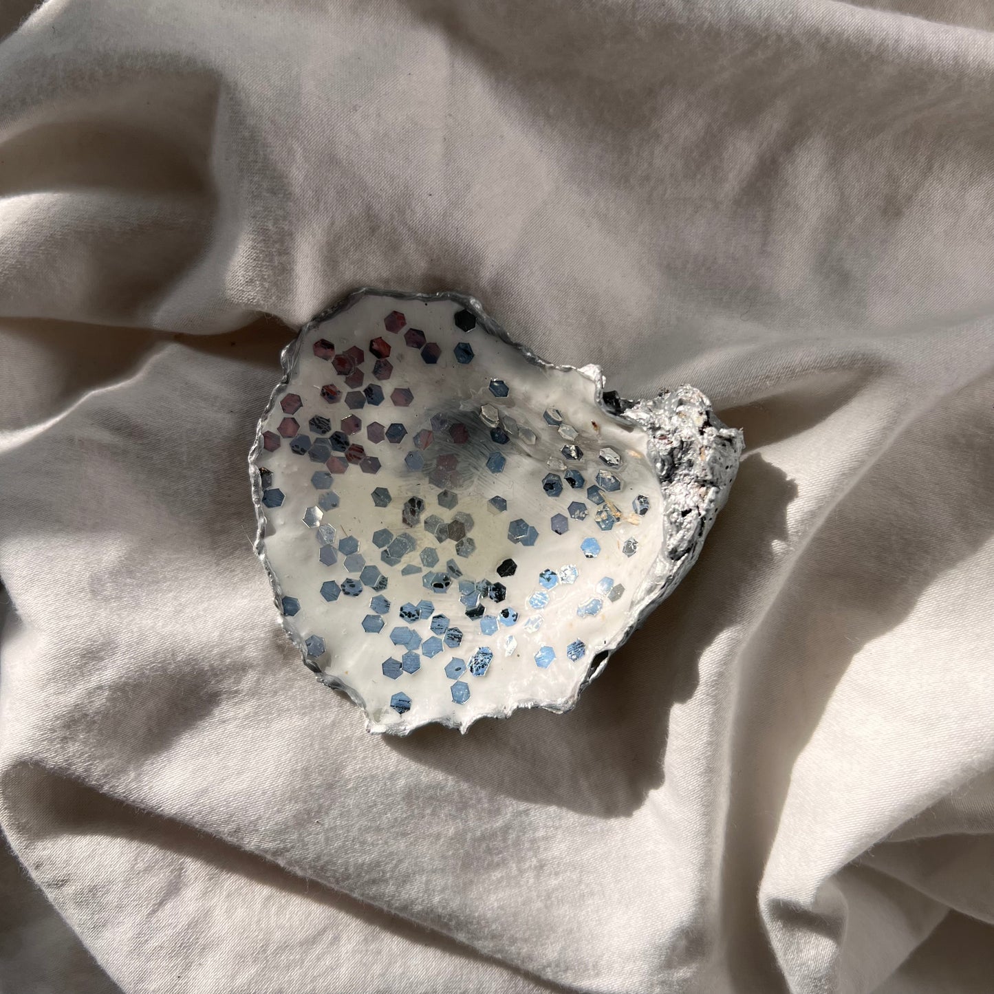 Natural Oyster Shell Jewelry Dish